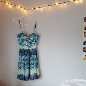 blue patterned Guess sundress